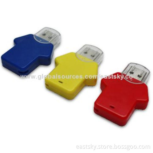 Custom Shirt-shaped USB Flash Drive with Hot-swap and Plug-and-play Features, OEM ServicesNew